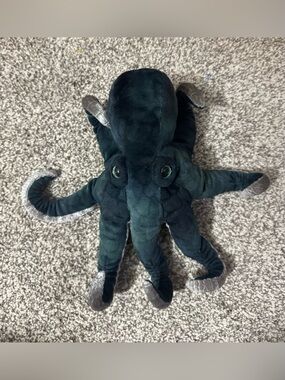 Douglas Plush Octopus - Dark Teal and Silver